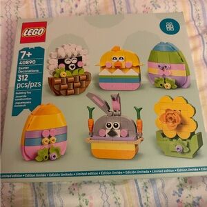 LEGO Easter Decorations Set - Yellow, Pink, Lavender, Green, Orange